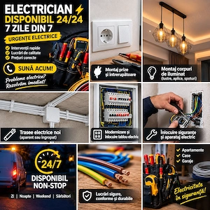 Electrician disponibil 24 24 - URGENTE ELECTRICE 