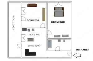 Apartament de închiriat 3 camere balcon parcare Magnolia Sibiu - imagine 6