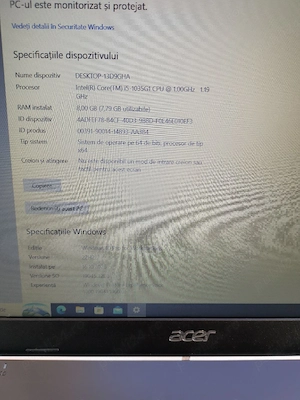Acer extensa 15 core I5 gen 10 ssd 512 gb
