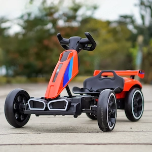 Go-Kart electric pentru copii 70W, 12V 4.5Ah, roti moi si telecomanda