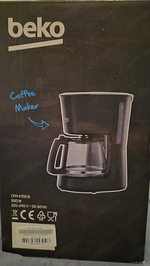 Cafetiera Beko CFM 4350B Cafetiera Beko CFM-4350B, 900 W, 1.25 L, capacitate 10 cani