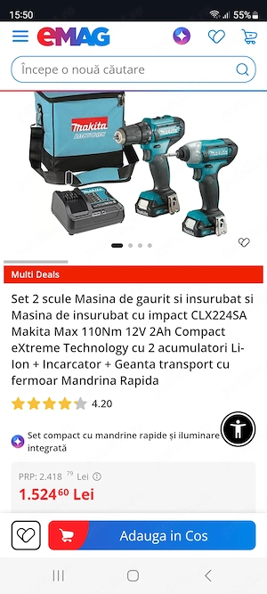 Vand set makita CLX224SA