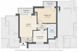 Apartament 2 camere Day Residence Decebal Mobilat 55 mp 2 balcone - imagine 15