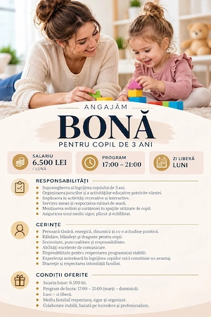 Angajam bona in familie 