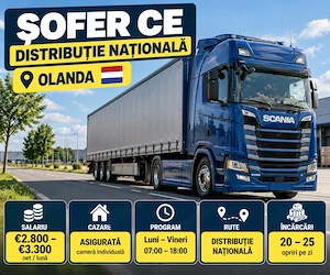 Soferi C CE Olanda 3.000 4.000   NET Cazare asigurata - imagine 3