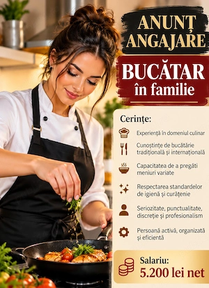 Angajare bucatar in familie 