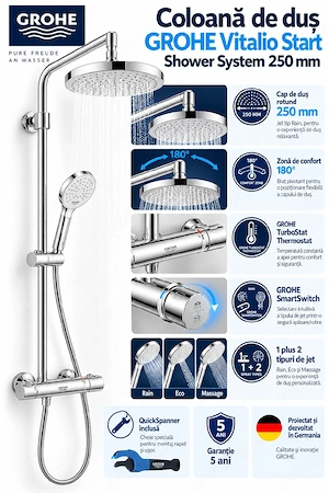 Grohe Vitalio Start Shower System 250 MM