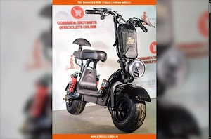 Scuter Electric Polymobil E-MOB 12 Negru 1500W, 45 km h, baterie 60V 12Ah - 4.599 lei - imagine 2