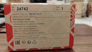 Întrerupător / Comutator Avarii Febi Bilstein - VW / Audi (Cod 24742 / 3B0 953 235 D) - NOU - imagine 2