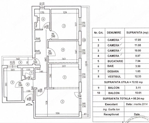 Apartament 3 camere 87 mp Parcul Florilor 2 băi geam la baie - imagine 8