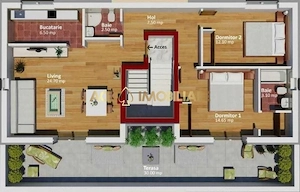 3 Camere de inchiriat | Jiului | Parcare | Centrala | Mobilat  - imagine 8