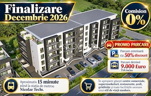 2 Camere | Parcare inclusa|  Încălzire în Pardoseală | Avans 15% 