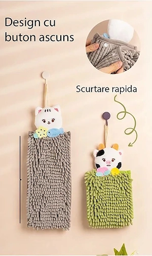 Lot 380 prosoape chenille cu animăluțe, marfă nouă   8,20 lei buc