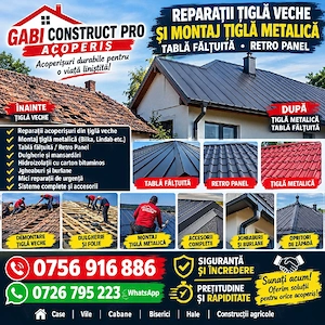 Oferim servicii de Acoperisuri si mansardari sistem complet Dulgherie mansardari si astereala Montaj