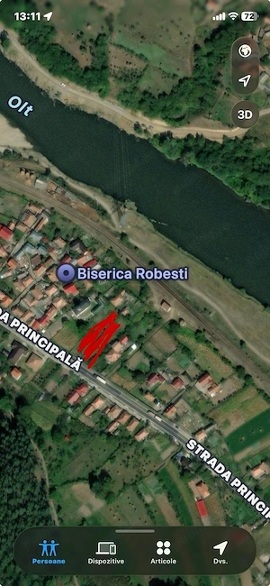 Proprietar vand teren intravilan,suparafata 1100 mp,situat in sat Robesti,comuna Caineni,jud. Valcea