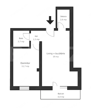 Apartament 2 camere, 42mp, loc de parcare inclus - Valea Lupului - imagine 8