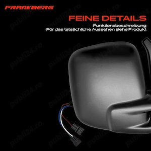 Oglinda exterioară Frankberg, 3pini, VW T4, 701857508H01C, partea dreaptă  - imagine 3