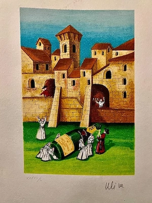 Ulisse - Serigrafia polimaterica semnata.