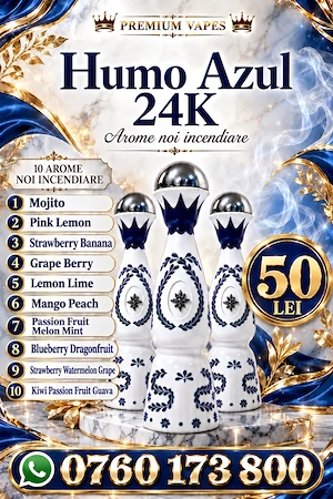 AZUL CLASSIC 24K- Vape tip țigară electronică cu diferite arome de shisha și design iconic