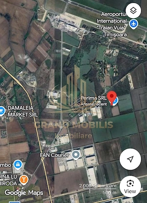 Teren 5.752 mp lângă Aeroport – ideal hală, logistică, depozit