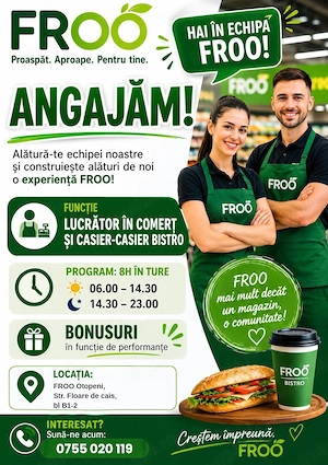 Angajam Lucrător Comercial Froo Otopeni 