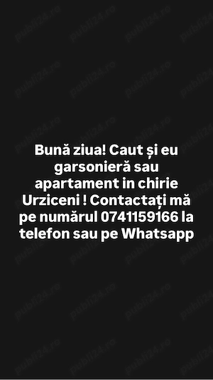 caut garsoniera sau apartament in chirie 