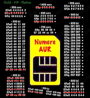 Numere Telefon Vip Speciale * Numar Gold Vip Aur