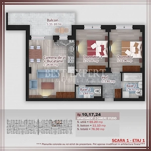 Apartament 3 Camere | Ideal pentru Familie | Credit Ipotecar 15% | Comision 0% - imagine 4