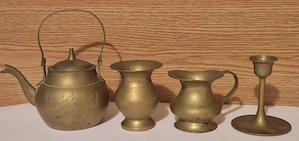 Lot 4buc diverse piese vechi bronz alamă vintage 