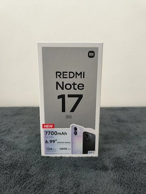 Xiaomi Redmi Note 17, 5G, 128GB, 6+6GB RAM, 7700 mAh, Black Nou. 