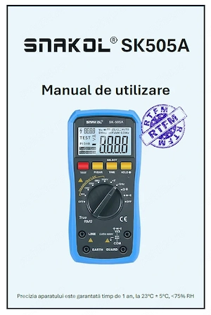 Snakol SK-505A, Tester pt. rezistenta de izolatie. Megohmetru + multimetru