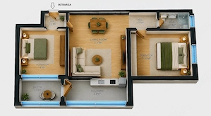 Proprietar vând apartament 3 camere   Bd. Mihai Viteazul, Sibiu   56 mp, balcon și boxă