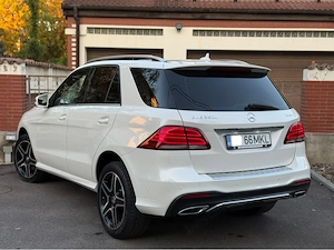 Mercedes Benz GLE 350cdi AMG Alb Perlat 9GTronic  Euro6 258cp Plafon Panoramic Distronic Lane Asist  - imagine 3