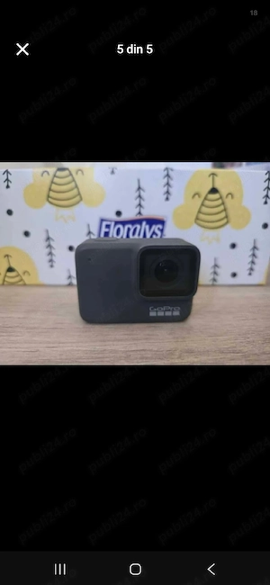 GoPro hero 7 silver-  sub 1 ora utilizat ( ca si nou)