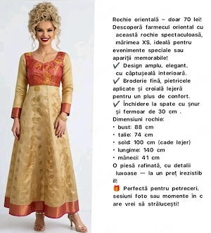 Rochie aurie, orientală, S