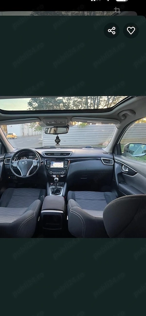 Nissan Qashqai 1.2 Benzină 115 CP, 2015   Panoramic, Navigație, Full Options - imagine 2