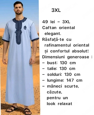 Caftan oriental 3XL, pentru bărbați 