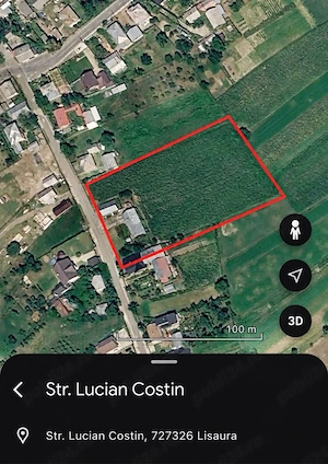 Teren intravilan sat Lisaura com Ipotesti jud Suceava