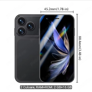 ONEMYTH A17 Mini 3G Smartphone Mic, Play Store, WhatsApp, GPS, WiFi, Două Carduri SIM, Recunoaștere 