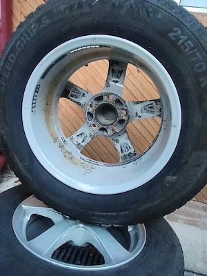 Vând set complet jante aliaj DEZENT cu anvelope de iarnă 215/70R16  - imagine 5