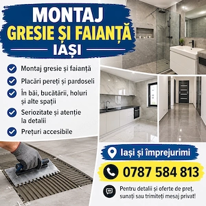 Montaj gresie faianță 