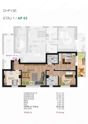 Apartament 3 camere Brancoveanu   str Alunisului   Bloc Nou - imagine 6