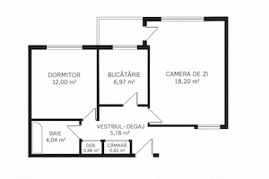 Apartament decomandat, 2 camere, str.Cazaban – zona Iosia Nord, Oradea - imagine 17