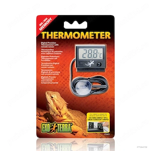 Termometru digital Exo Terra PT2472 pentru terariu, cu senzor extern, memorie temperatură minimă și 