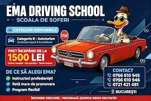 Angajez instructor auto cat B București! 