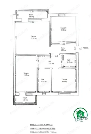 Etaj 2. Decomandat. Centrala proprie! - imagine 12