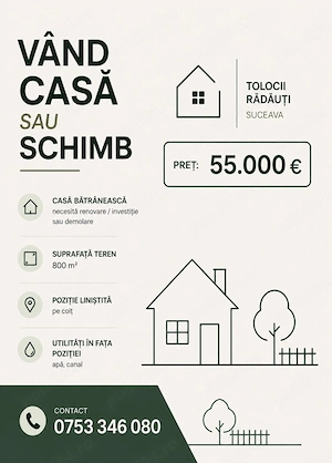Vând Schimb: casă 