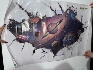 Sticker perete 3D   Autocolant  Gaură în Univers  (Galaxie & Planete), 89 59 cm