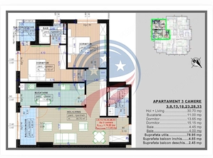 Apartament cu 3 camere de vânzare în Craiova – Calea Severinului | Bloc nou - imagine 2
