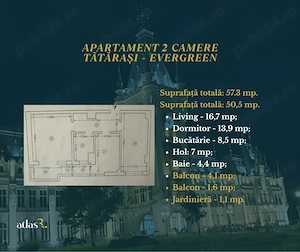 Apartament 2 camere | 57 mp | Decomandat | Evergreen Towers - Tatarasi | Comision 0 - imagine 10